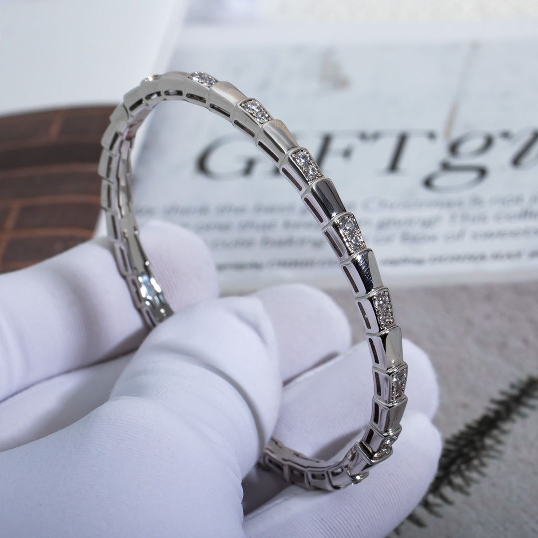 BVLGARI SERPENTI BRACELET SILVER DIAMOND