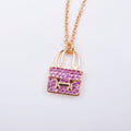 HERMES CONSTANCE PEDANT PURPLE DIAMOND NECKLACE