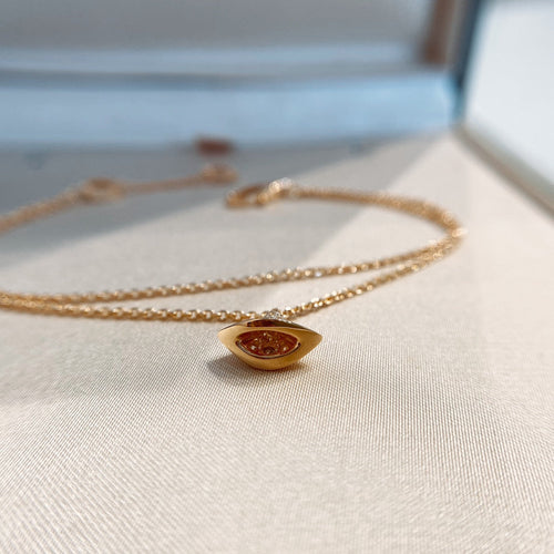 BVLGARI DREAM 1 MOTIF DIAMOND DOUBLE CHAIN BRACELET