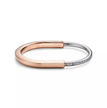 TIFFANY LOCK BRACELET ROSE AND WHITE GOLD DIAMOND