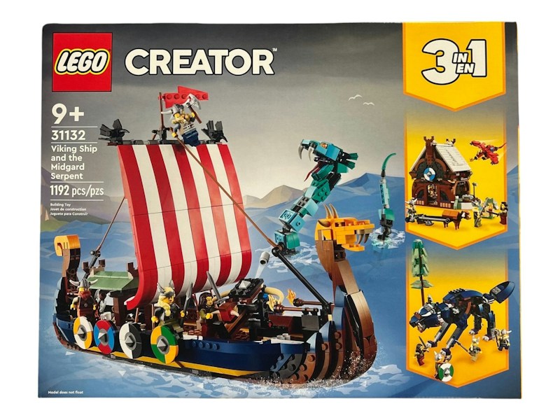 LEGO Creator 3 in 1 Viking Ship and the Midgard Serpent Set 31132