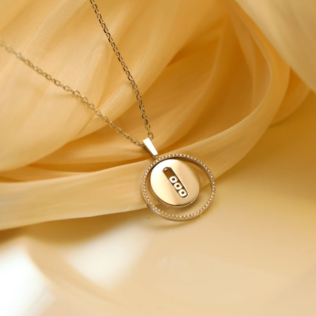 MESSIKA LUCKY MOVE MM SILVER DIAMOND NECKLACE