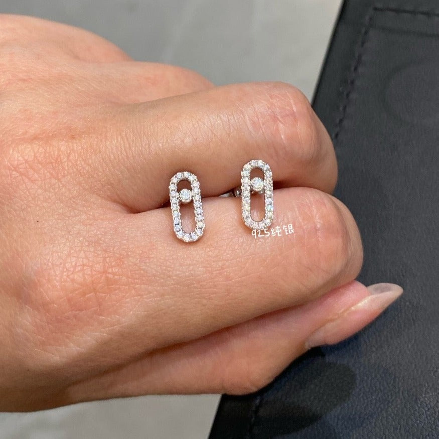 MESSIKA MOVE UNO PAVED DIAMOND EARRINGS