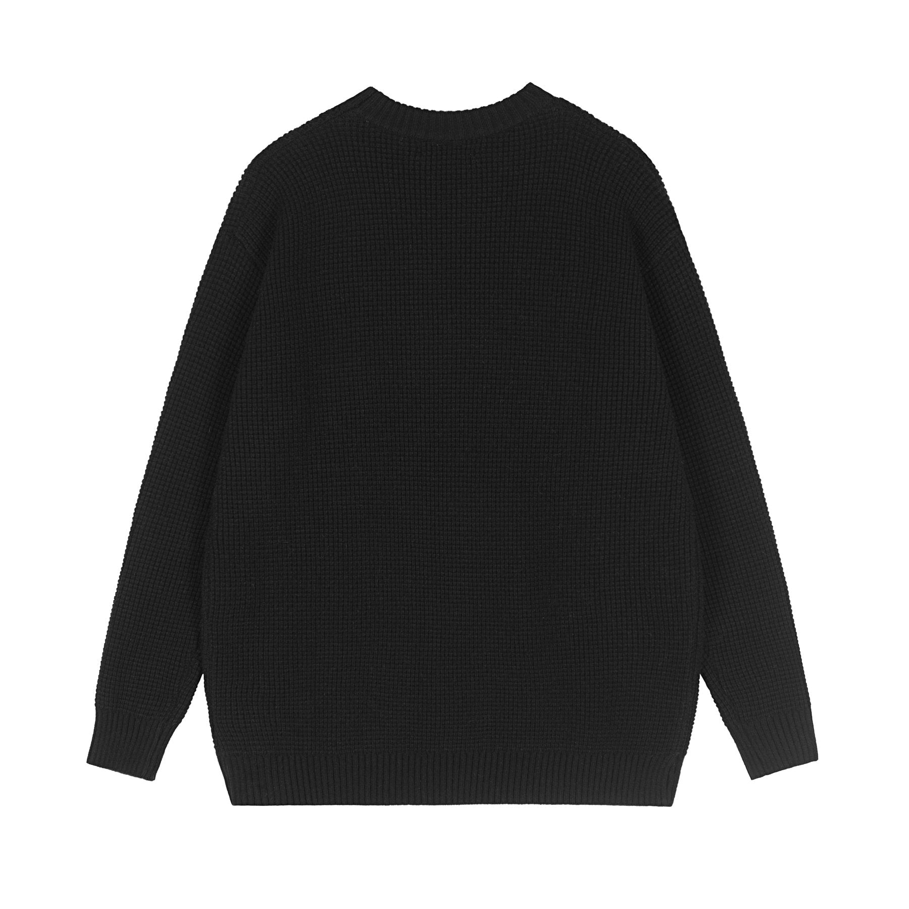 Chrome Hearts Slogan Patch Waffle Knit Crewneck Sweater — back