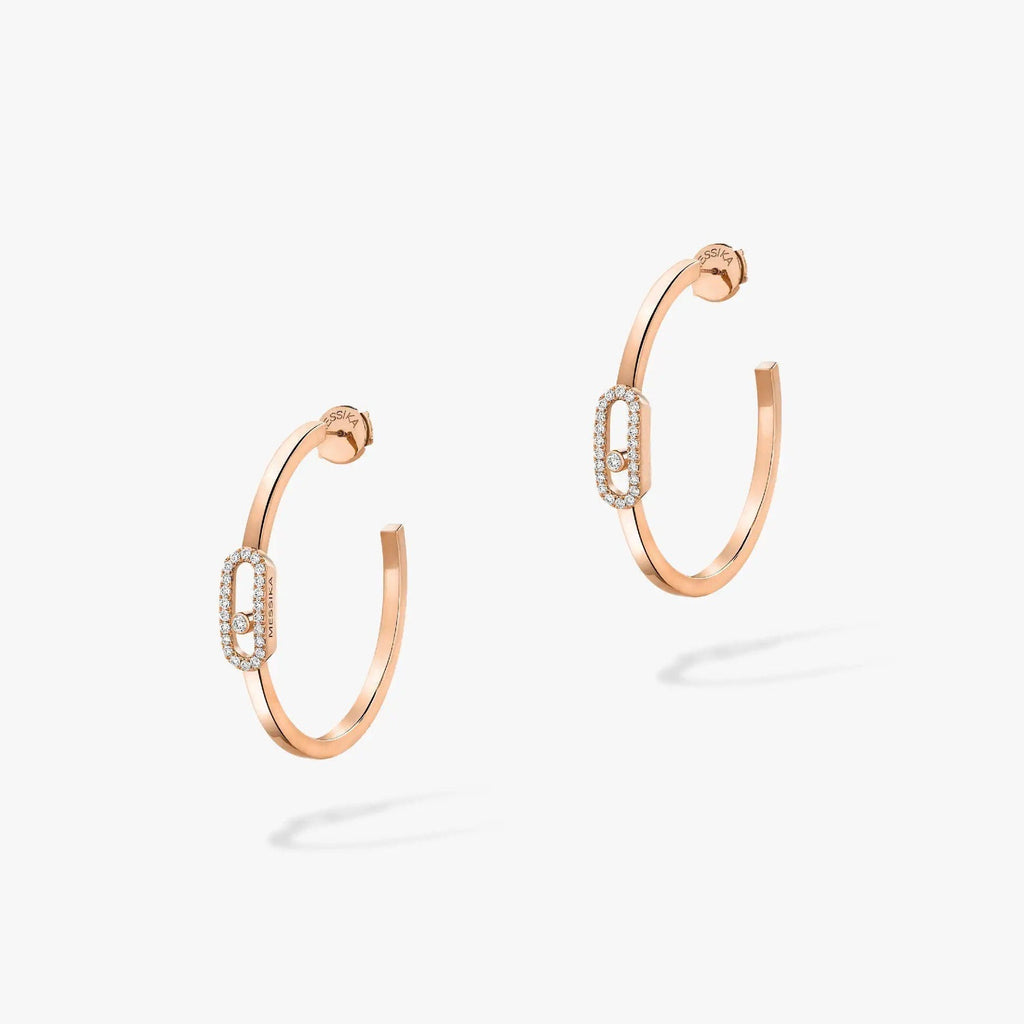 MESSIKA CREOLES MOVE UNO PM DIAMOND EARRINGS
