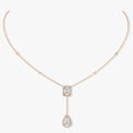 MESSIKA MY TWIN DIAMOND PINK GOLD TIE NECKLACE