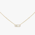 MESSIKA MOVE UNO PAVED SILVER DIAMOND NECKLACE