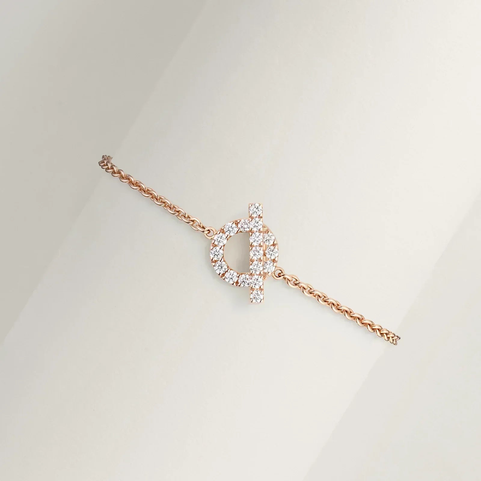 HERMES FINESSE PINK GOLD DIAMOND BRACELET