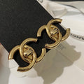 Chanel Double C Large Backpack Gold Earrings