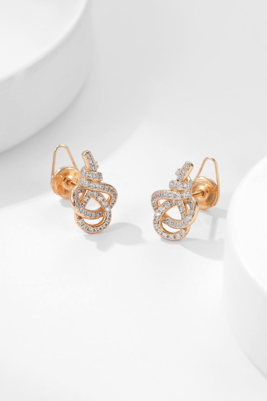 TIFFANY tiffan key woven diamond earrings