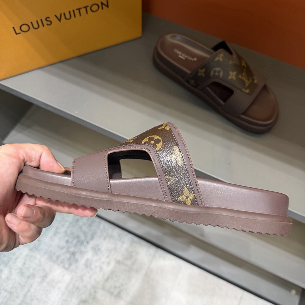 Louis Vuitton Oasis Cutout Slide Sandals — front
