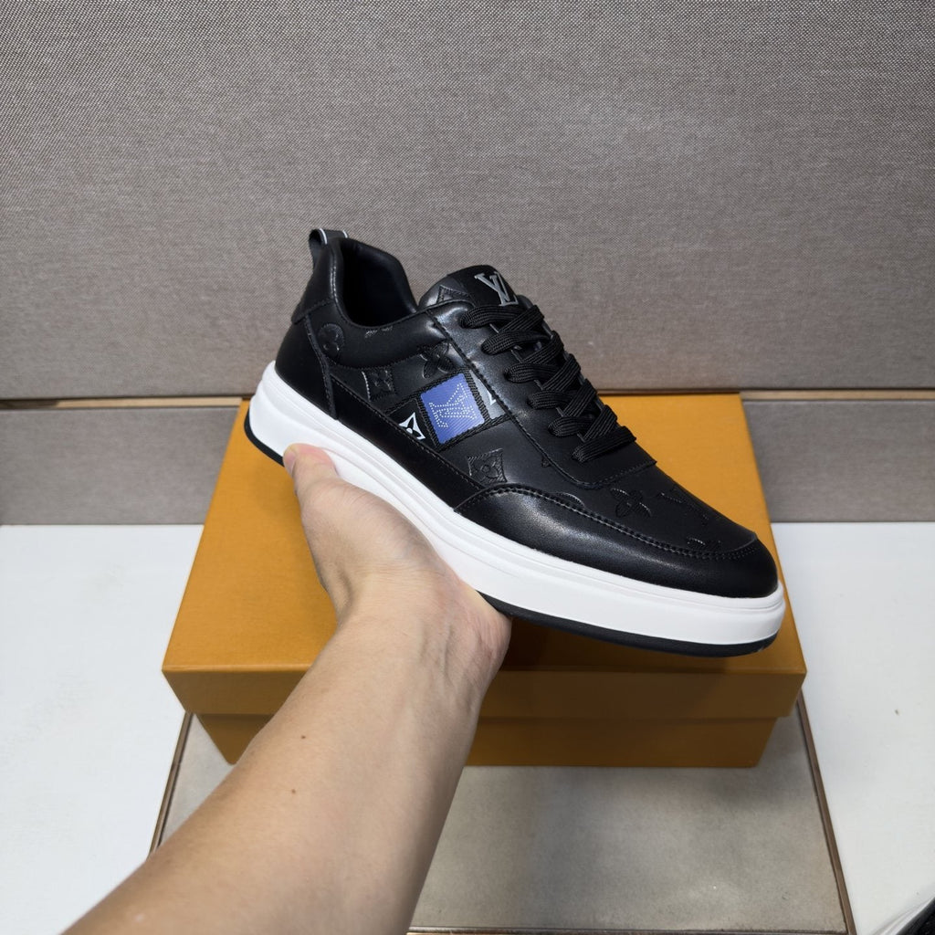Louis Vuitton Blue-Accent Low-Top Sneakers — model