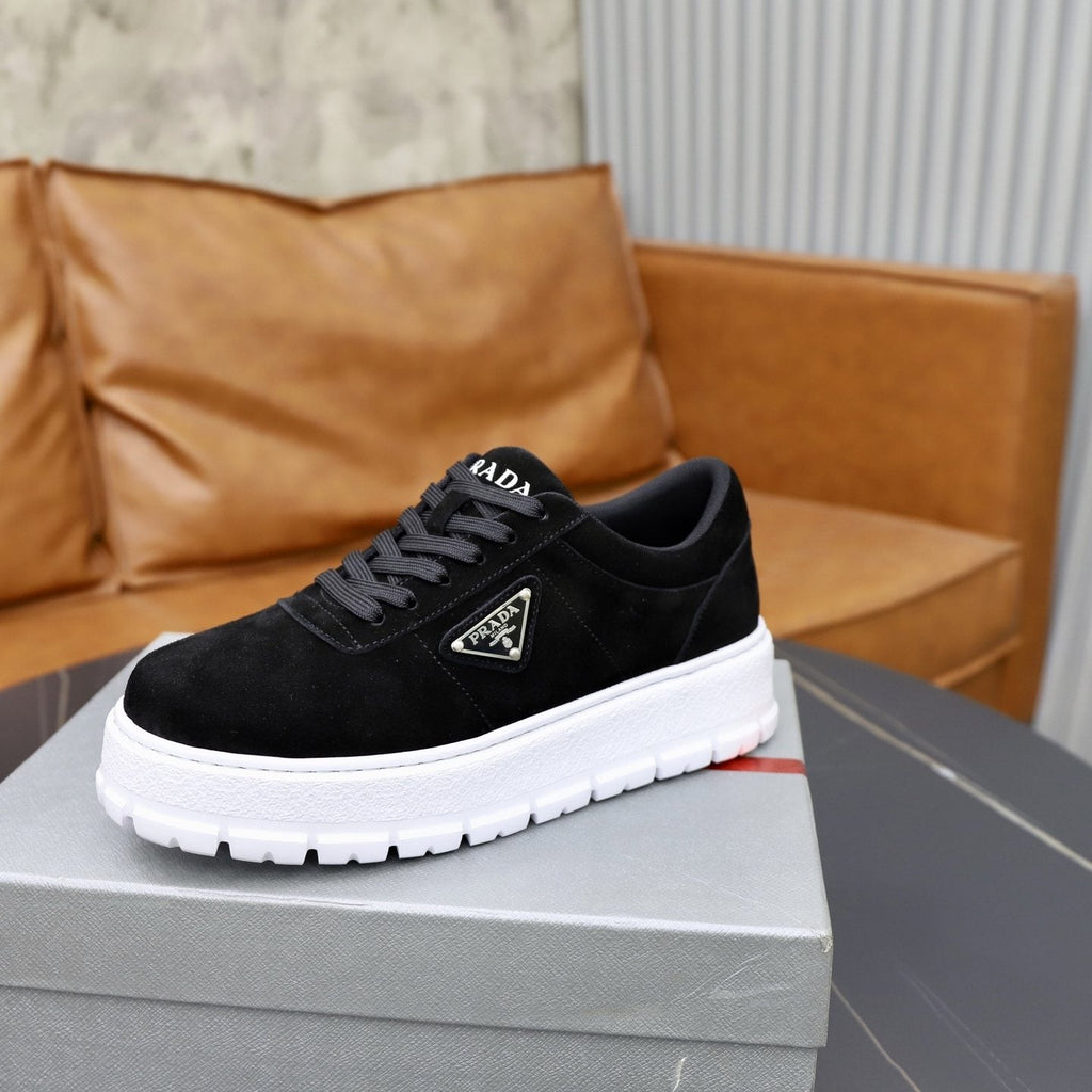 Prada Paneled Chunky-Sole Sneakers — side