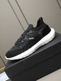 BOSS Textured Lace-Up Sneakers — hero