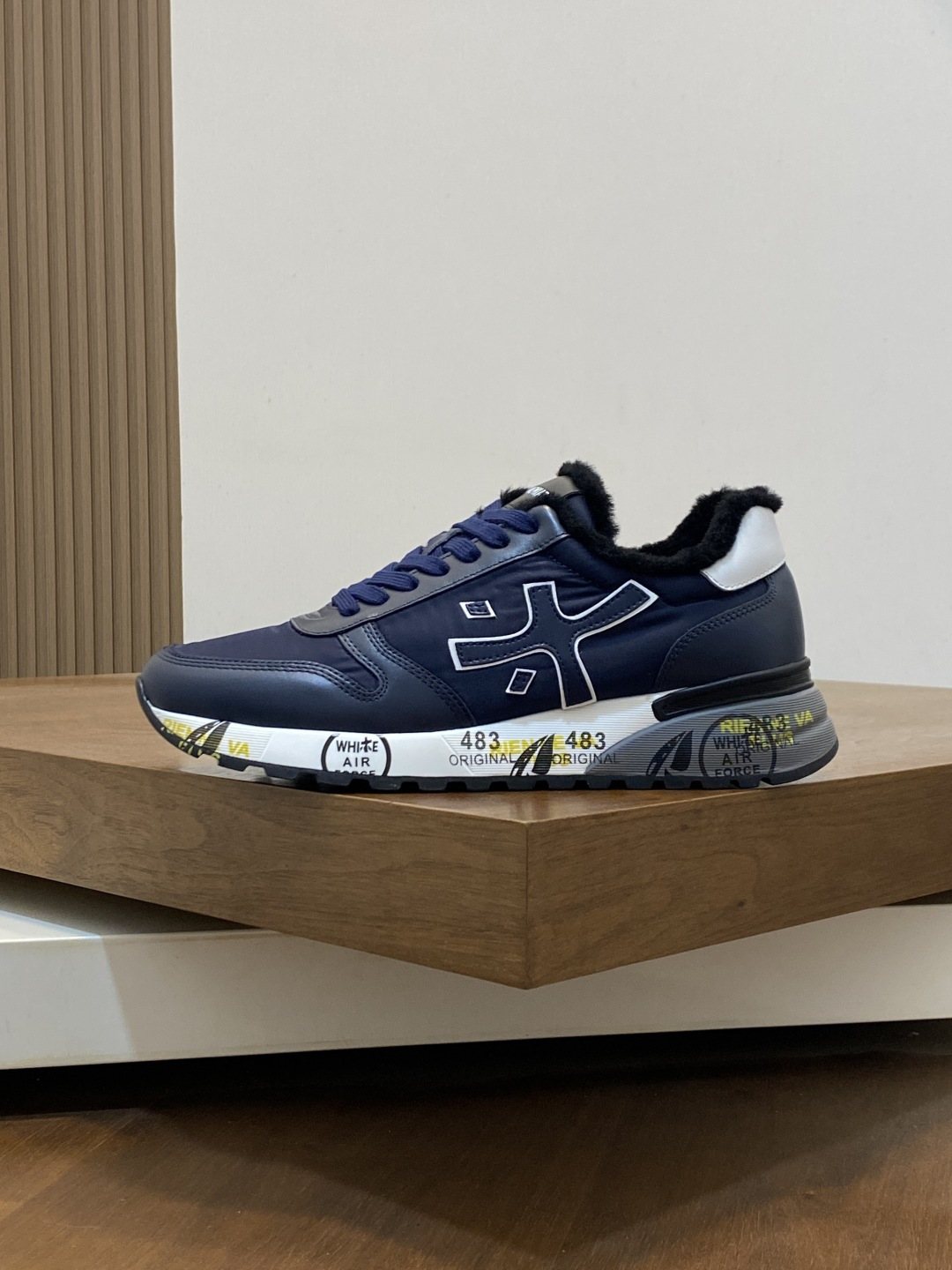 Premiata Graphic Side Lace-Up Sneakers — front