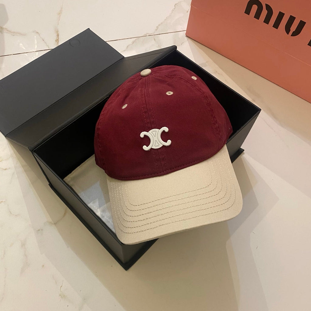 Celine Color-Blocked Baseball Cap